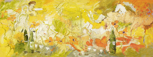 Living room painting from Risskov – 165 cm long and 65 cm tall